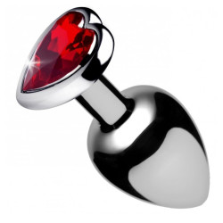Booty Sparks Plug bijou Heart Gem Rouge 8 x 4 cm
